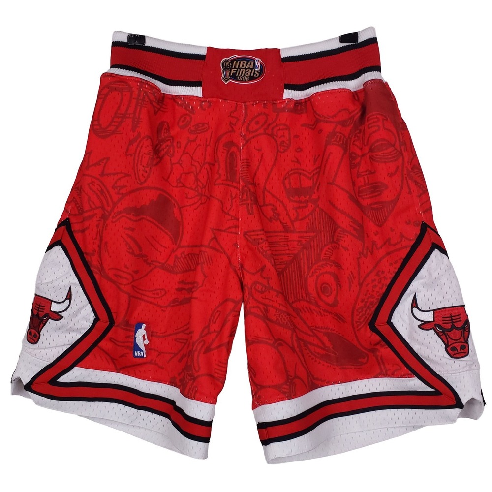 Hebru Brand x Chicagoā Bulls Mitchell & Ness NBA Small Jersey Shorts Red NWT